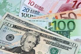  Currency: The euro down against the dollar 